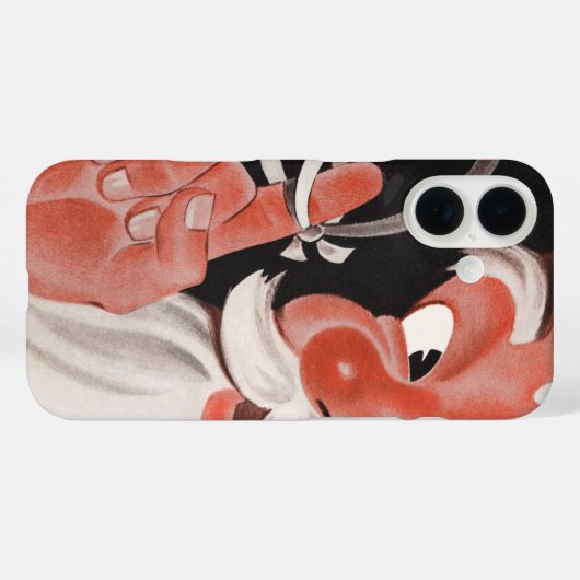 ヴィンテージのサンタクロース 指にリマインダーの紐 Case-Mate iPhoneケース (裏面 (横))