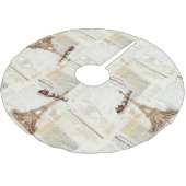 ヴィンテージのサンタパリのフランスのなクリスマスツリーのスカート ブラッシュドポリエステルツリースカート (アングル)