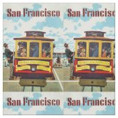 ヴィンテージのサンフランシスコのカスタマイズ可能な生地 ファブリック (クローズアップ)