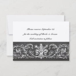 ヴィンテージのサンプラーの黒板のレースの保存日付 セーブザデート