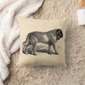 ヴィンテージのサンベルナール峠犬の19世紀の聖者のBernards犬 クッション (ブランケット)