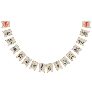 ヴィンテージのサーカスのパーティーの旗 バンティングフラッグ