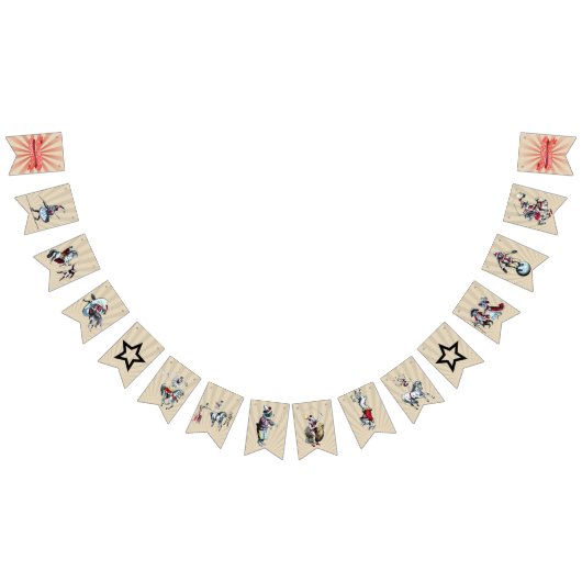 ヴィンテージのサーカスのパーティーの旗 バンティングフラッグ (全)