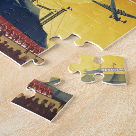 ヴィンテージのサーカスのピエロ ジグソーパズル (側面)