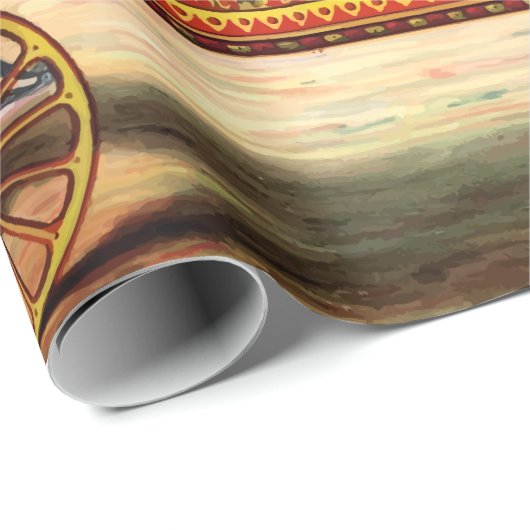 ヴィンテージのサーカスのヘビの扱う人およびおりに入れられた動物 ラッピングペーパー (ロールコーナー)