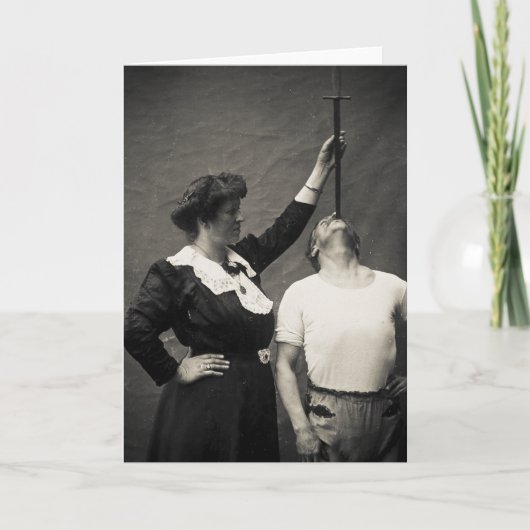 ヴィンテージのサーカスの余興の剣のSwallowerの変種 カード (正面)