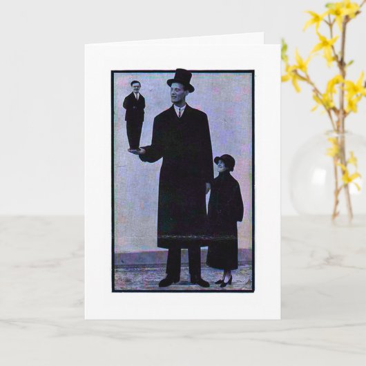 ヴィンテージのサーカスの変種のおもしろいなバースデー・カード カード (黄色い花)