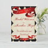 ヴィンテージのサーカスの大テントのカーニバルの結婚式招待状4 招待状 (スタンド正面)