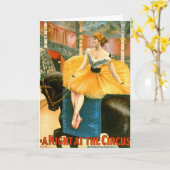 ヴィンテージのサーカスの広告1893年 カード (黄色い花)