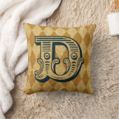 ヴィンテージのサーカスの手紙D クッション (ブランケット)