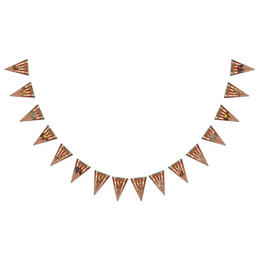 ヴィンテージのサーカスの旗 バンティングフラッグ (全)