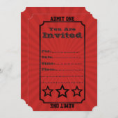 ヴィンテージのサーカスの静止した招待状は1つを是認します 招待状 (正面/裏面)