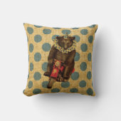 ヴィンテージのサーカスは水玉模様が付いているオートバイに関係します クッション (正面)