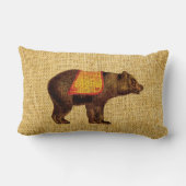 ヴィンテージのサーカス象およびくま ランバークッション (裏面)