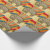 ヴィンテージのサーカス象のサーカスの大テント ラッピングペーパー (角)