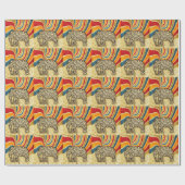 ヴィンテージのサーカス象のサーカスの大テント ラッピングペーパー (フラット)