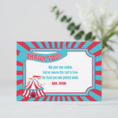 ヴィンテージのサーカス、カーニバルのテントのサンキューカード サンキューカード (スタンド正面)