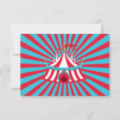 ヴィンテージのサーカス、カーニバルのテントのサンキューカード サンキューカード (裏面)