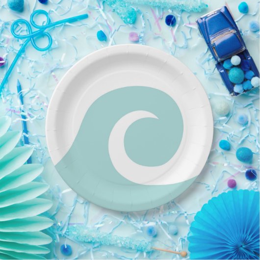 ヴィンテージのサーファーの紙皿の海洋波のプレート ペーパープレート (パーティー)