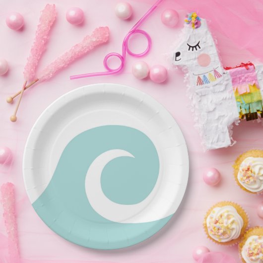 ヴィンテージのサーファーの紙皿の海洋波のプレート ペーパープレート (パーティー)