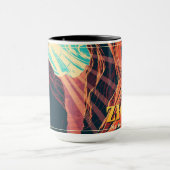 ヴィンテージのザイオン国立公園WPAポスター風デザイン マグカップ (中央)