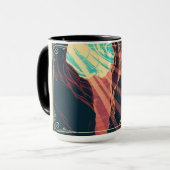 ヴィンテージのザイオン国立公園WPAポスター風デザイン マグカップ (正面左)