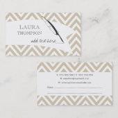 ヴィンテージのシェブロンの作家の作家の名刺 名刺 (正面/裏面)