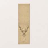 ヴィンテージのシカのスカンジナビアのクリスマスの名刺 名刺 (外部フラット)