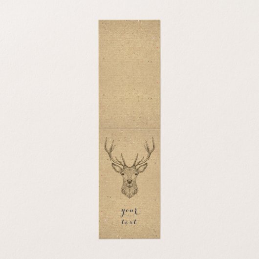 ヴィンテージのシカのスカンジナビアのクリスマスの名刺 名刺 (外部フラット)