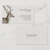 ヴィンテージのシカの木びき台の名刺 名刺 (正面/裏面)