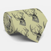 ヴィンテージのシカの芸術のグラフィック ネクタイ (ロール)