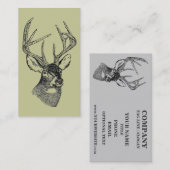 ヴィンテージのシカの芸術のグラフィック 名刺 (正面/裏面)