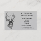 ヴィンテージのシカの芸術のグラフィック 名刺 (裏面)