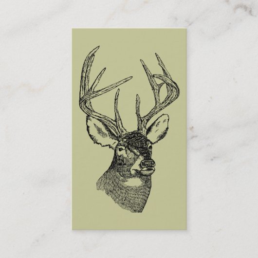 ヴィンテージのシカの芸術のグラフィック 名刺 (正面)