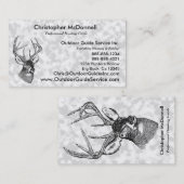 ヴィンテージのシカの芸術のグラフィック 名刺 (正面/裏面)