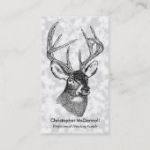 ヴィンテージのシカの芸術のグラフィック 名刺 (裏面)