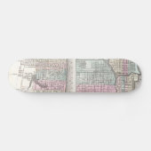 ヴィンテージのシカゴとセントルイスの地図（1855年） スケートボード (横)