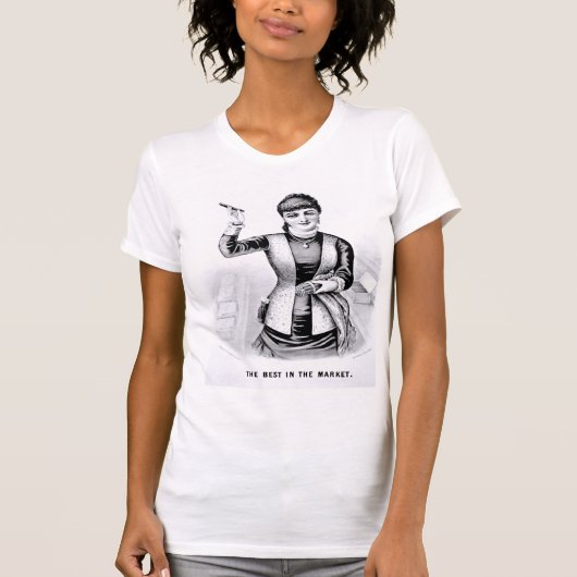 ヴィンテージのシガーの女の子のTシャツ Tシャツ (正面)