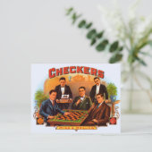 ヴィンテージのシガーラベルアート チェッカーズ マイルド&メロウ (スタンド正面)