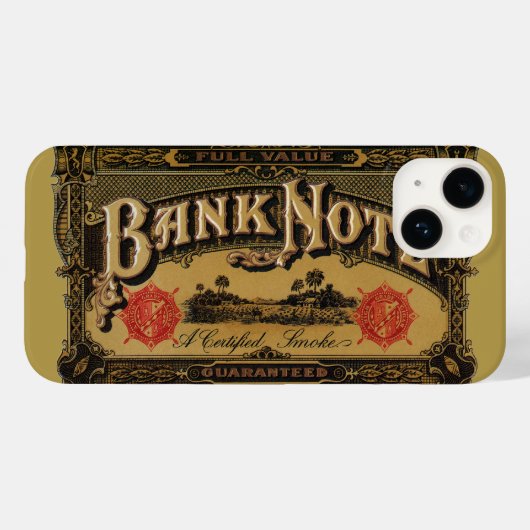 ヴィンテージのシガーラベルアート、紙幣 金融 Case-Mate iPhoneケース (裏面 (横))