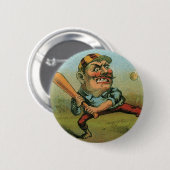 ヴィンテージのシガーラベル、スポーツベースボール タンシルのパンチ 缶バッジ (正面&裏面)