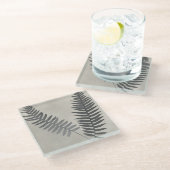 ヴィンテージのシダ ガラスコースター (アングル)