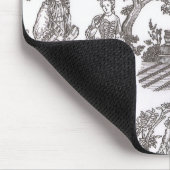 ヴィンテージのシックでビクトリアンなToileのマウスパッド マウスパッド (コーナー)