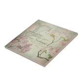 ヴィンテージのシックでフランスのな原稿のぼろぼろの花のコルセット タイル (側面)