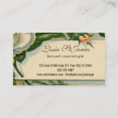 ヴィンテージのシックなオレンジ美容師は花を切ります 名刺 (裏面)