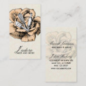 ヴィンテージのシックなオレンジ花のパン屋のパン屋のベーキング 名刺 (正面/裏面)