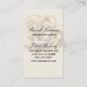 ヴィンテージのシックなオレンジ花のパン屋のパン屋のベーキング 名刺 (裏面)