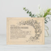 ヴィンテージのシックな結婚式招待状のアンティークの華麗さ 招待状 (スタンド正面)