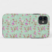 ヴィンテージのシックな花のバラのぼろぼろのばら色の花 Case-Mate iPhoneケース (裏面(横))