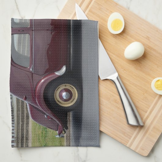 ヴィンテージのシトロエンの牽引Avant キッチンタオル (四つ折り)